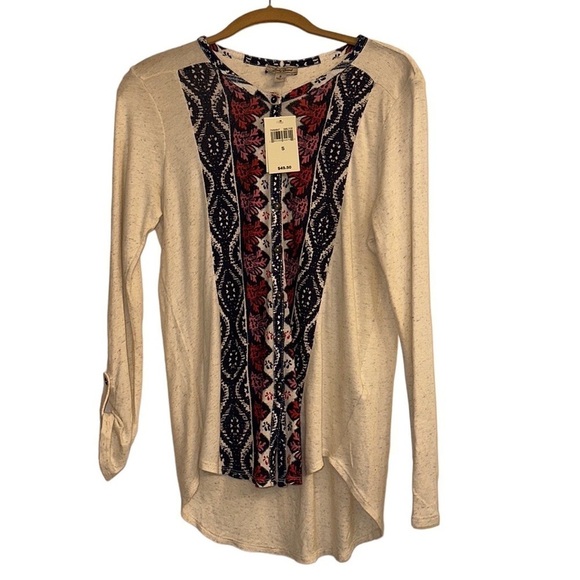 Lucky Brand NWT size small boho pheasant embroidered‎ - Picture 2 of 8
